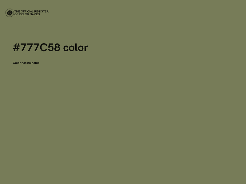 #777C58 color image