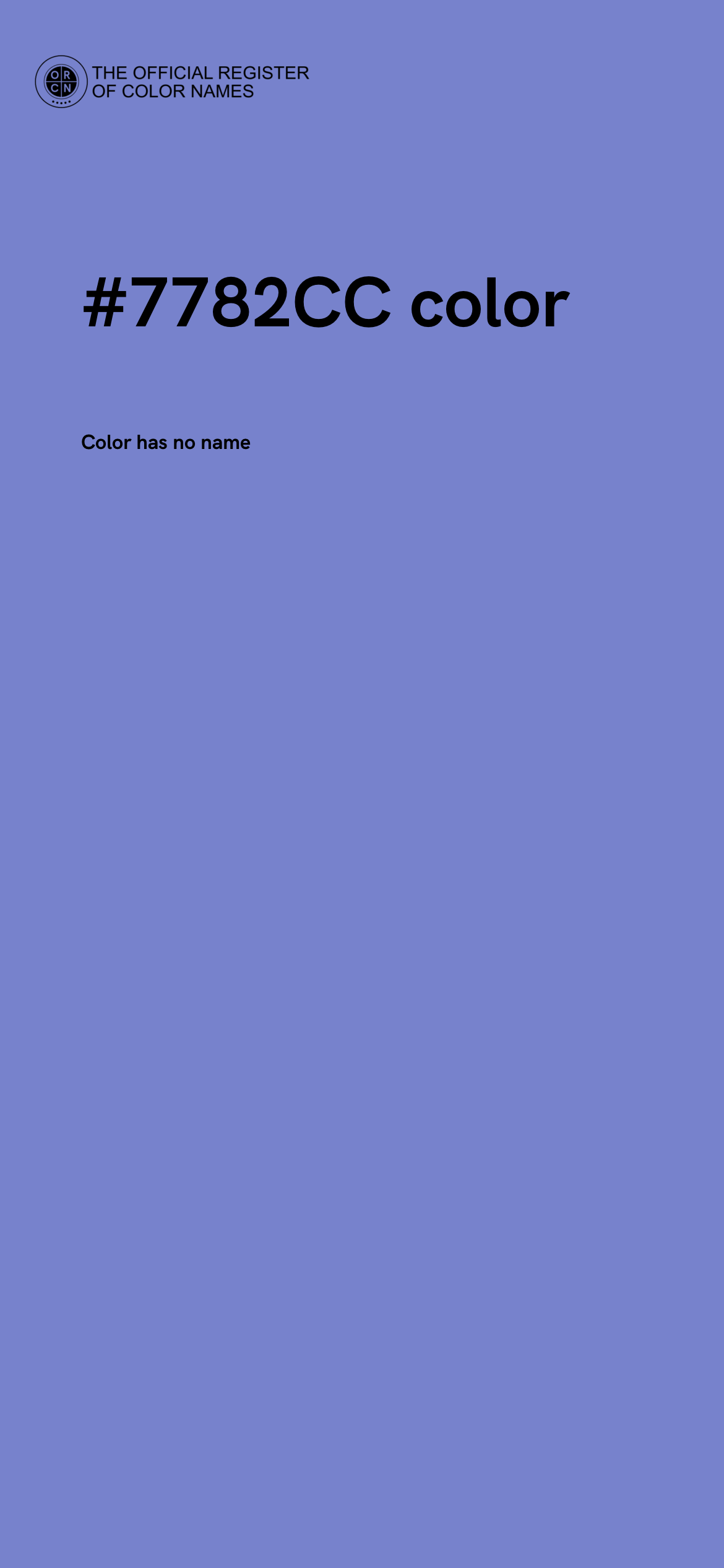 Html Colornames Color #7782CC - The Official Register of Color Names