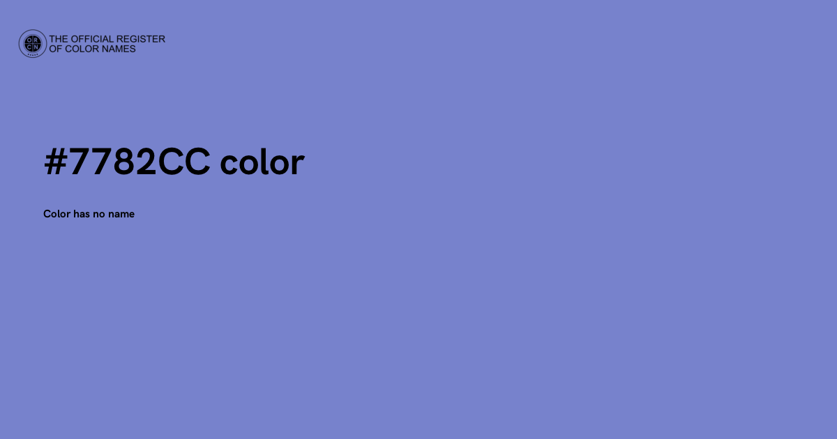 Color #7782CC - The Official Register of Color Names