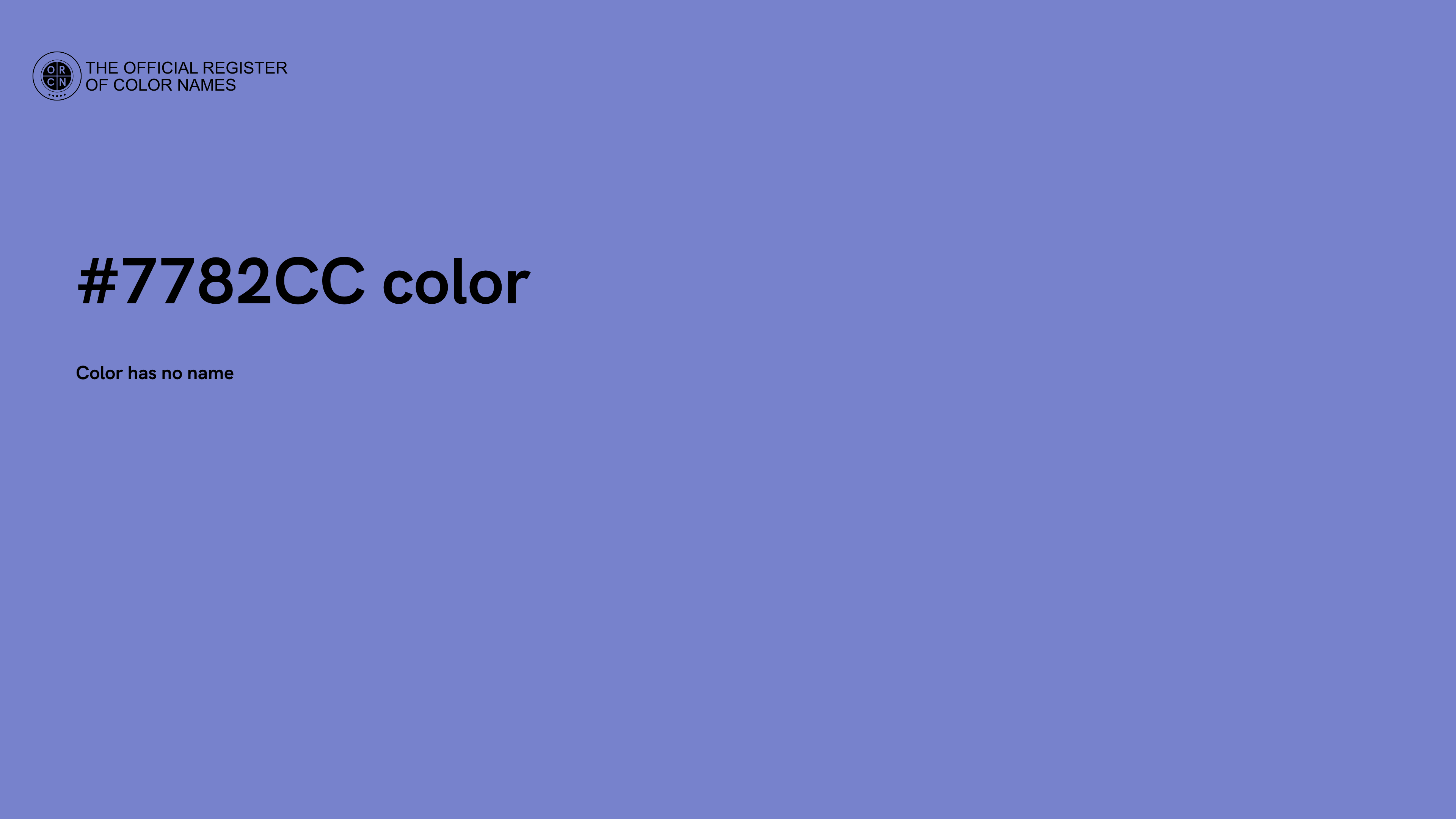 Html Colornames Color #7782CC - The Official Register of Color Names