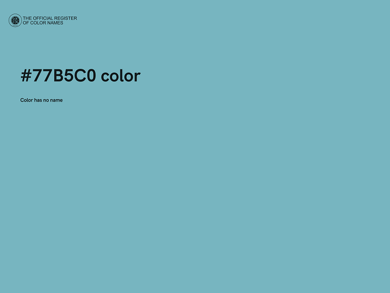 #77B5C0 color image