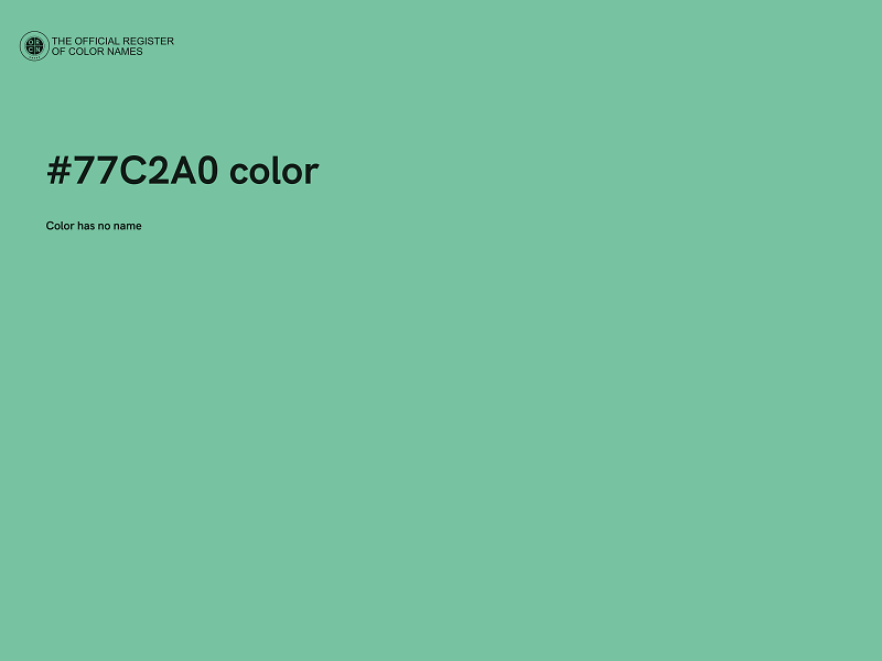 #77C2A0 color image