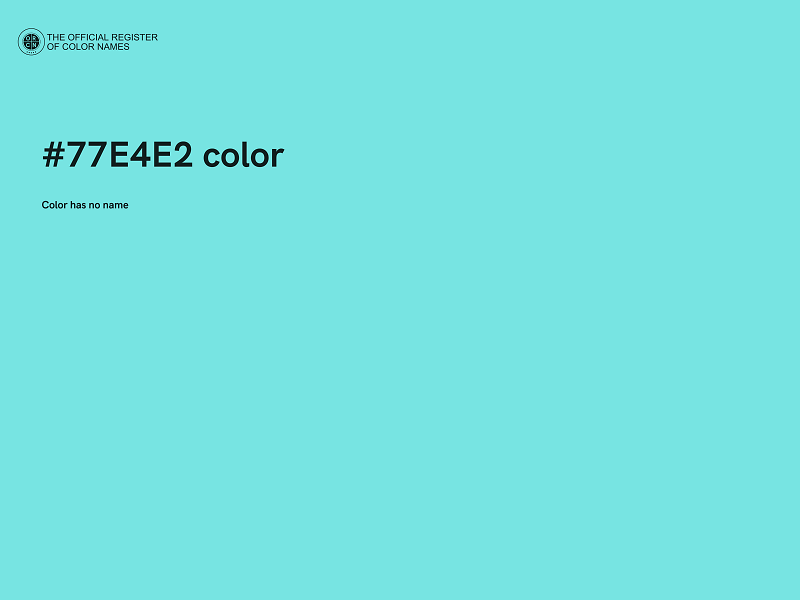 #77E4E2 color image