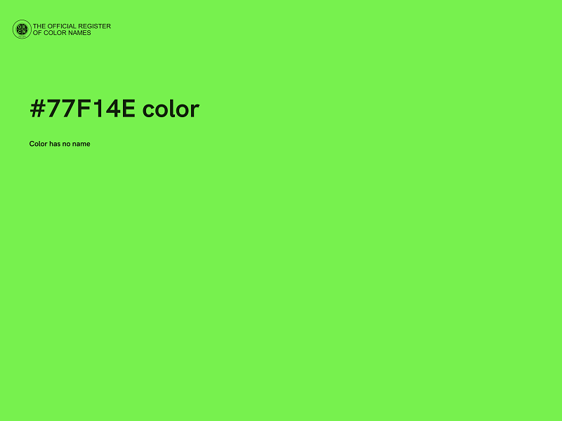 #77F14E color image