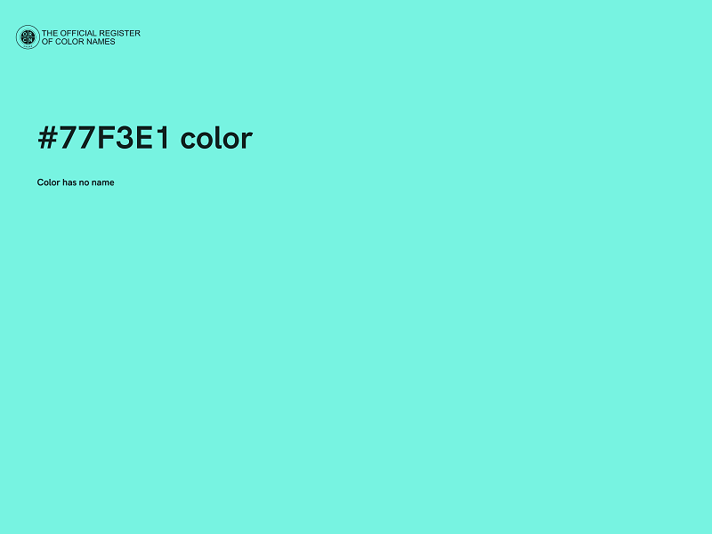 #77F3E1 color image