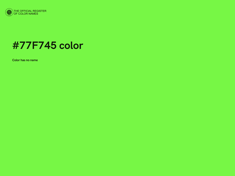 #77F745 color image