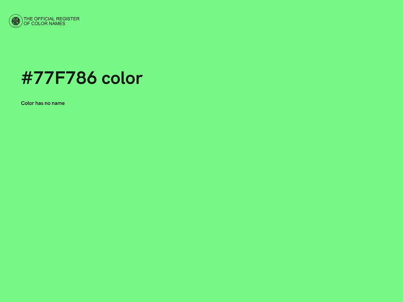 #77F786 color image