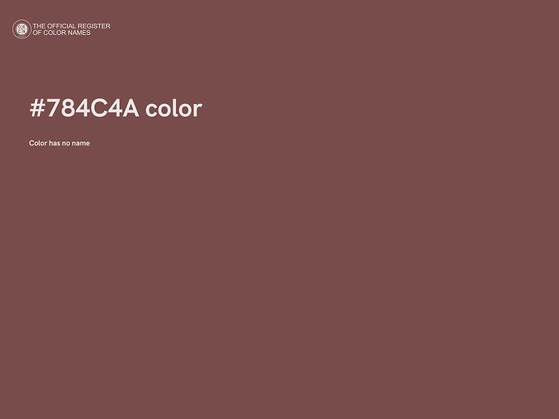 #784C4A color image