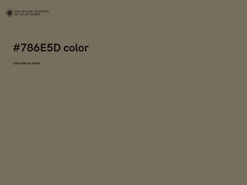 #786E5D color image