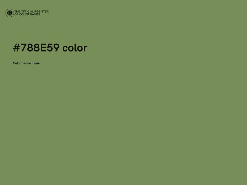 #788E59 color image