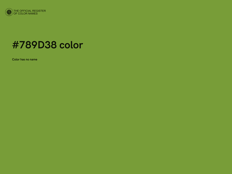 #789D38 color image