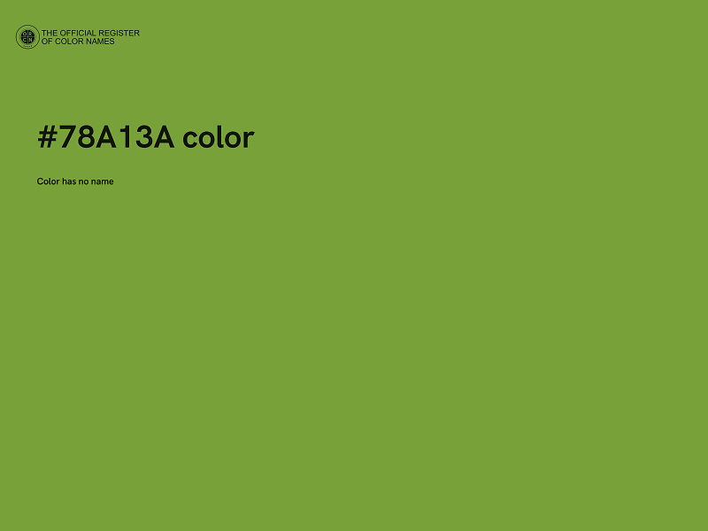 #78A13A color image