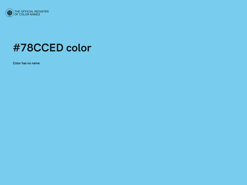 #78CCED color image