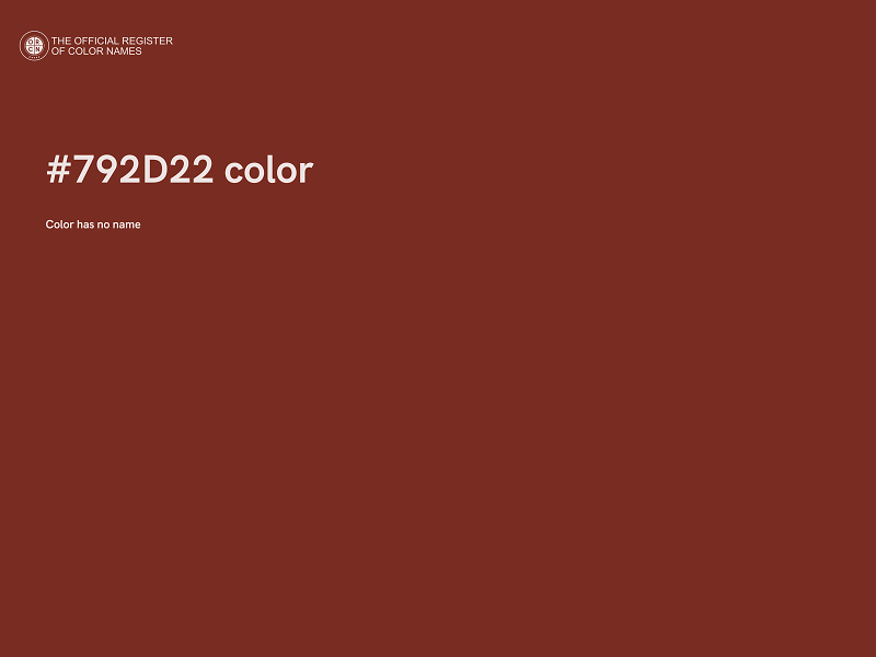 #792D22 color image