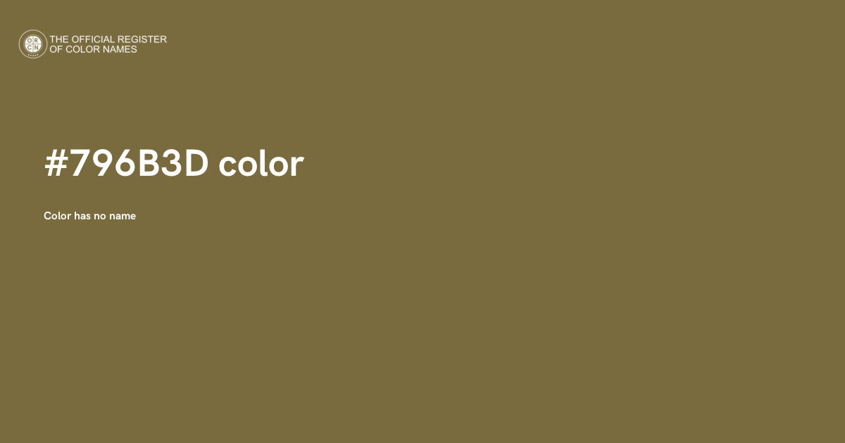 Color #796B3D - The Official Register of Color Names
