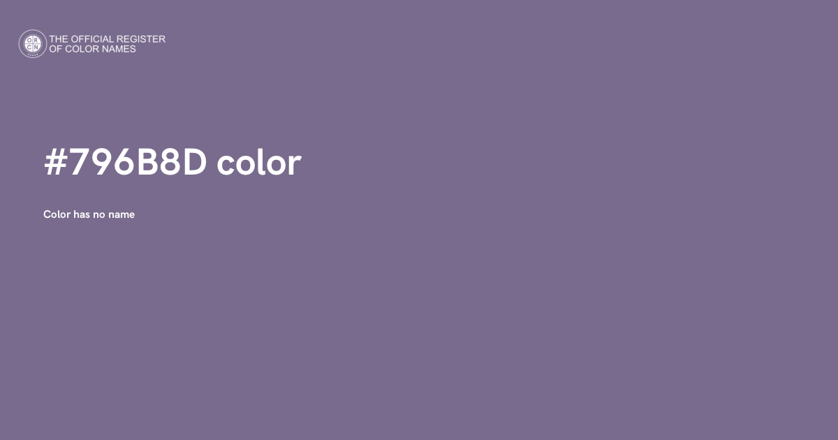 Color #796B8D - The Official Register of Color Names