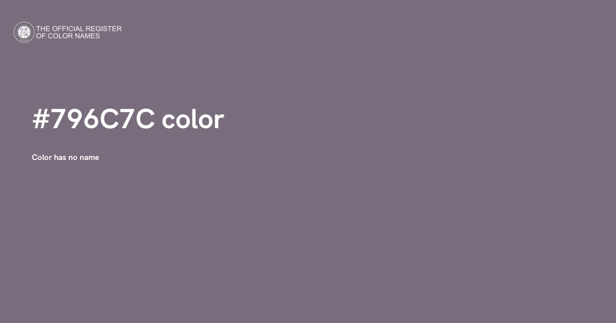 Color #796C7C - The Official Register of Color Names