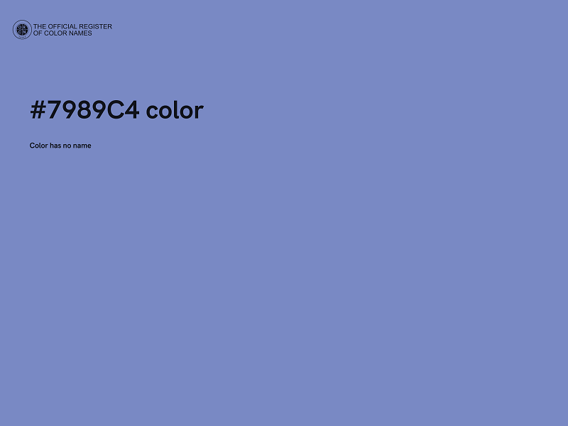 #7989C4 color image