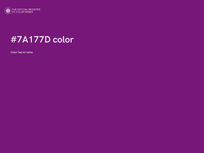 #7A177D color image