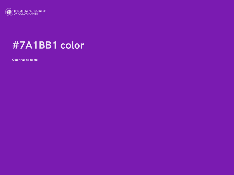 #7A1BB1 color image