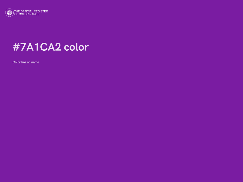 #7A1CA2 color image