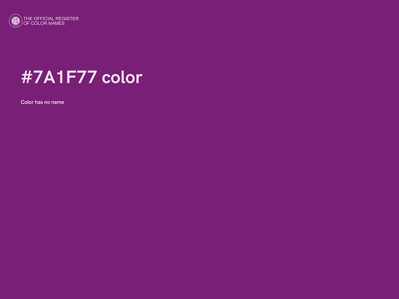 #7A1F77 color image