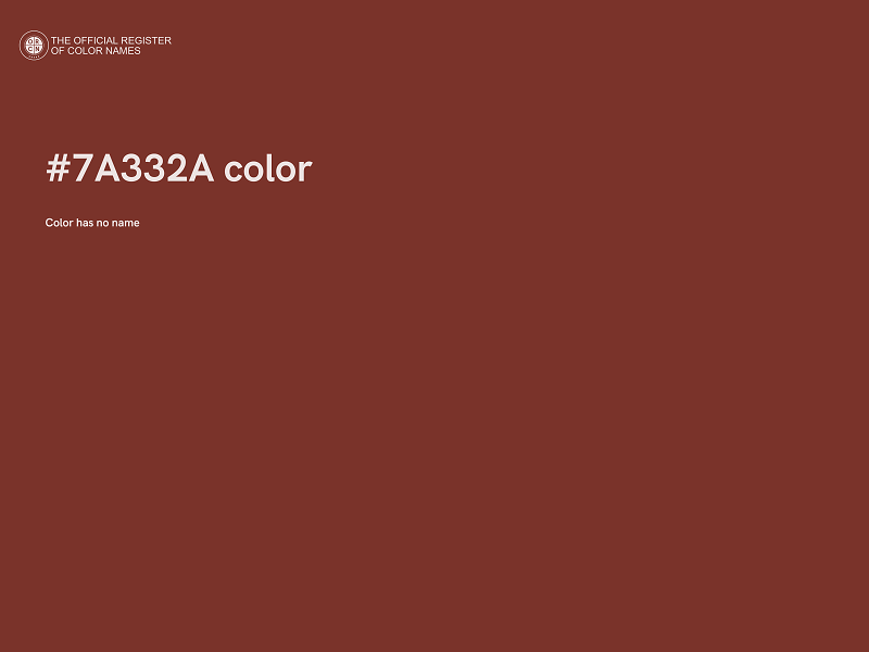 #7A332A color image