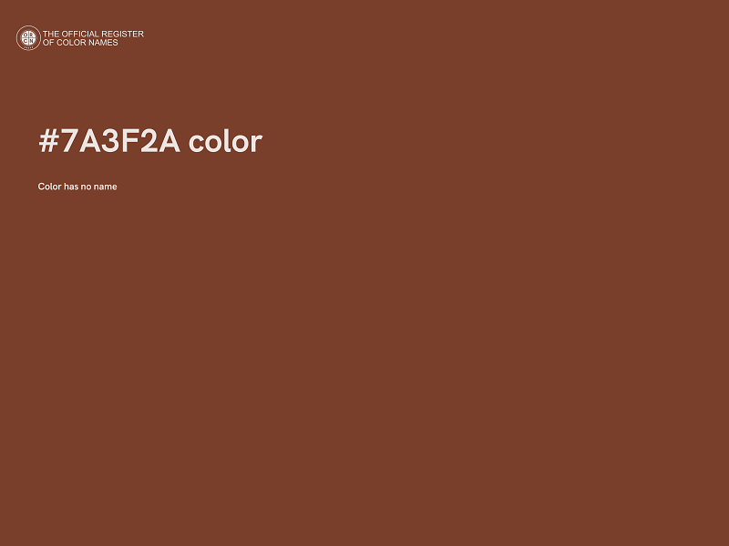 #7A3F2A color image