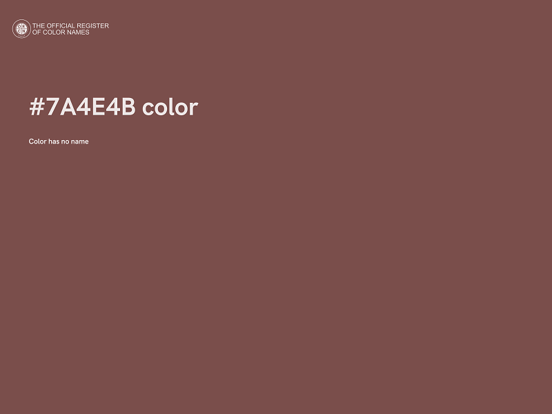 #7A4E4B color image