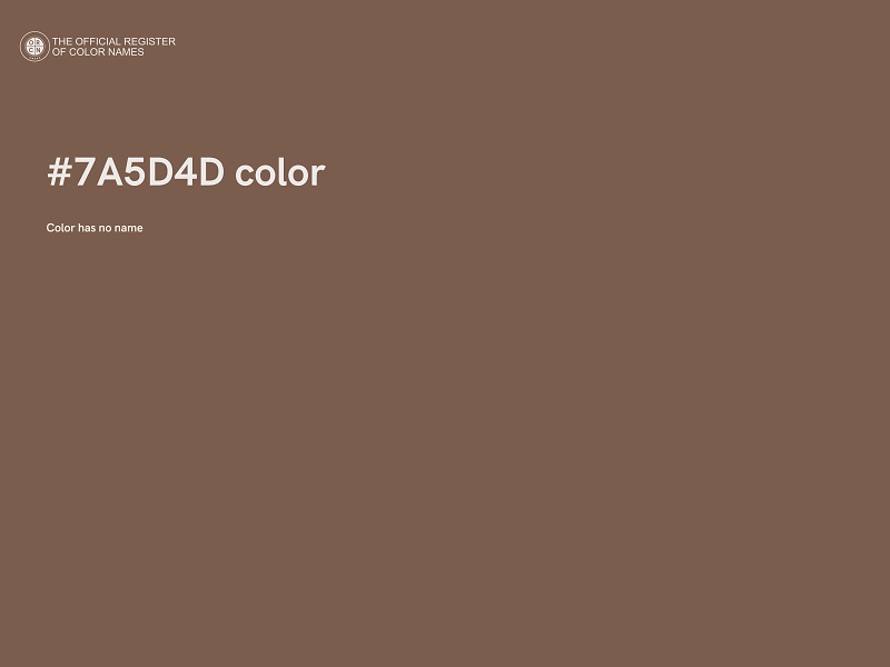 #7A5D4D color image