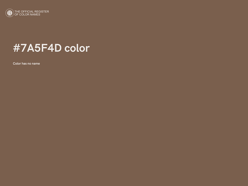 #7A5F4D color image