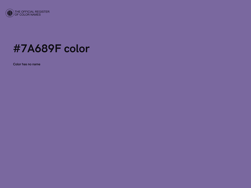 #7A689F color image