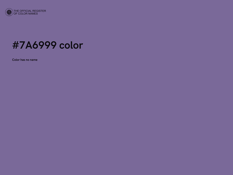 #7A6999 color image