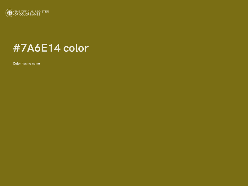 #7A6E14 color image