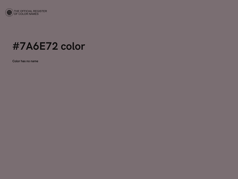 #7A6E72 color image