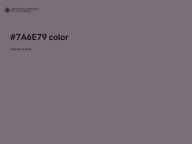 #7A6E79 color image