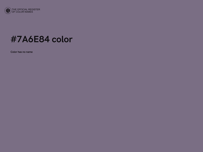 #7A6E84 color image