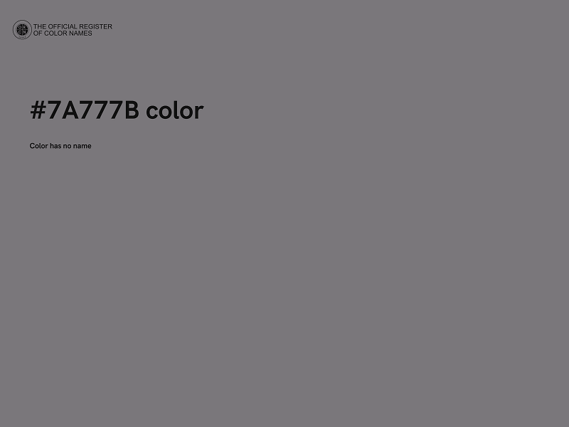 #7A777B color image