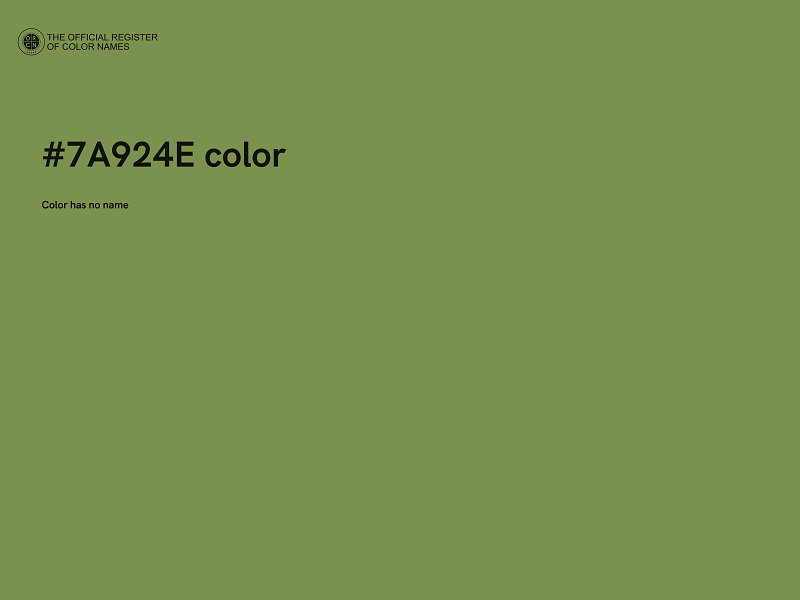 #7A924E color image