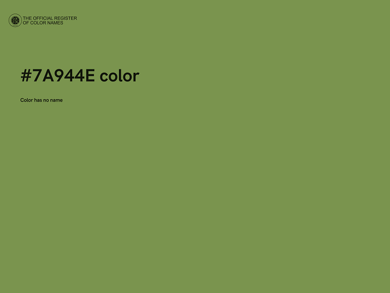 #7A944E color image