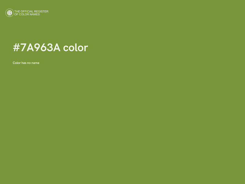 #7A963A color image