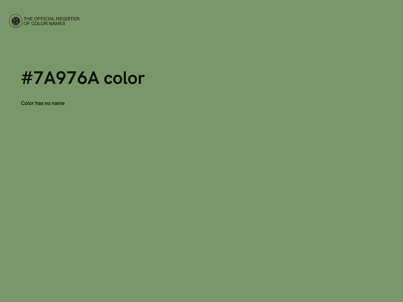 #7A976A color image