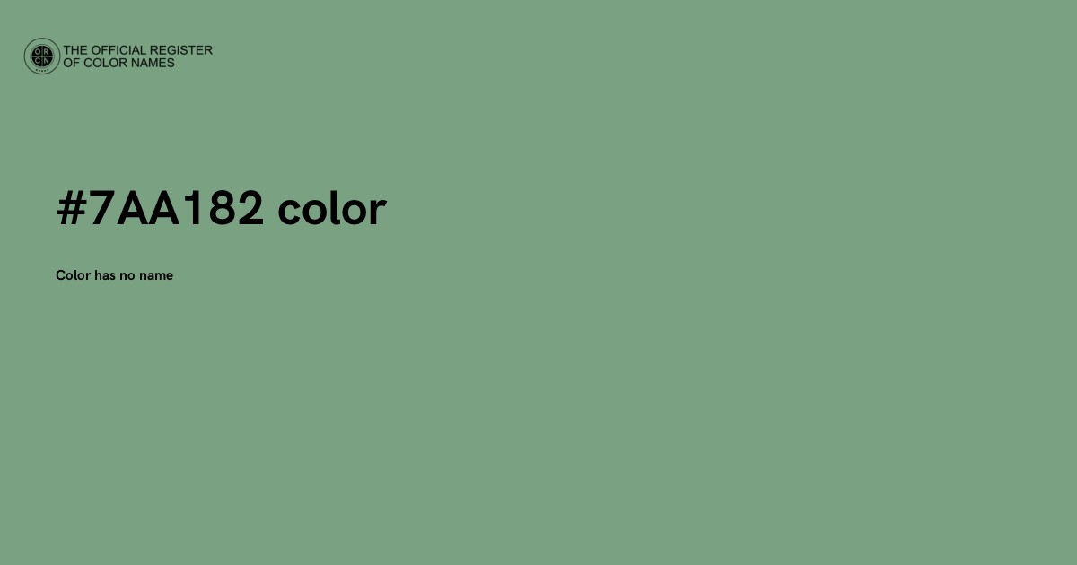 Color #7AA182 - The Official Register of Color Names