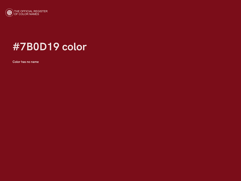 #7B0D19 color image