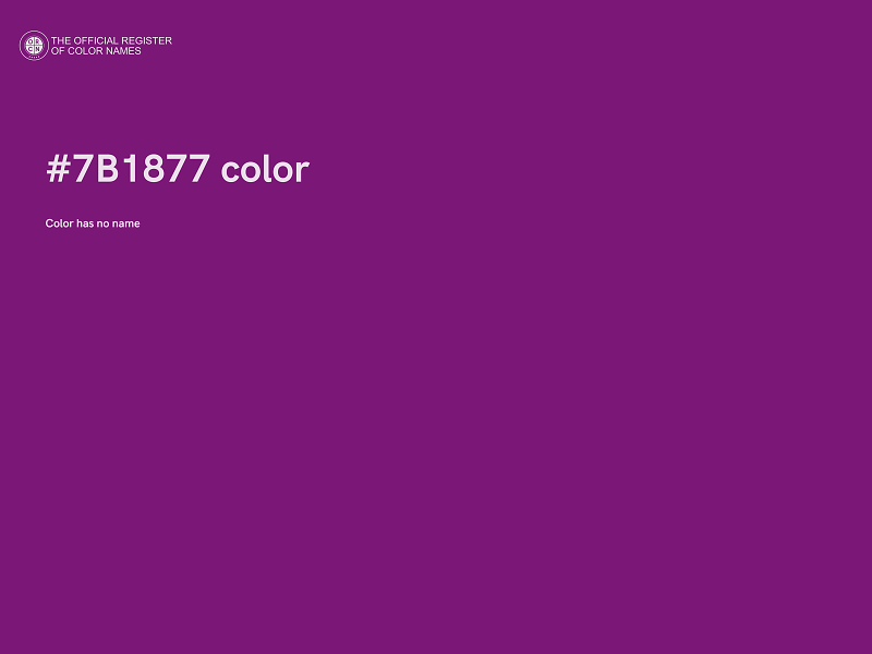 #7B1877 color image