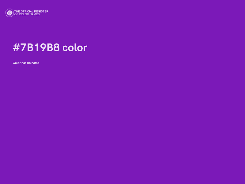 #7B19B8 color image