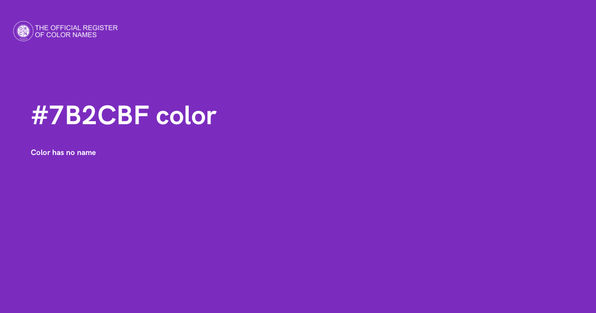 Color #7B2CBF - The Official Register of Color Names