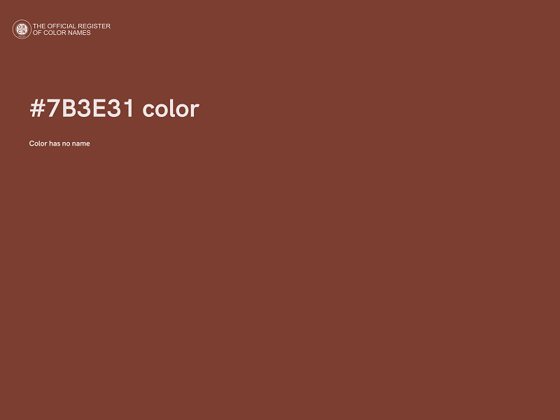 #7B3E31 color image