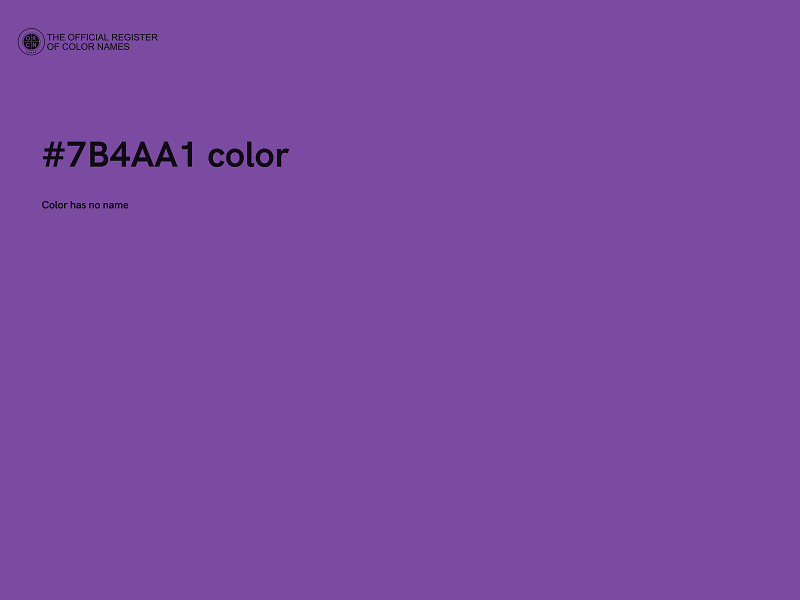 #7B4AA1 color image