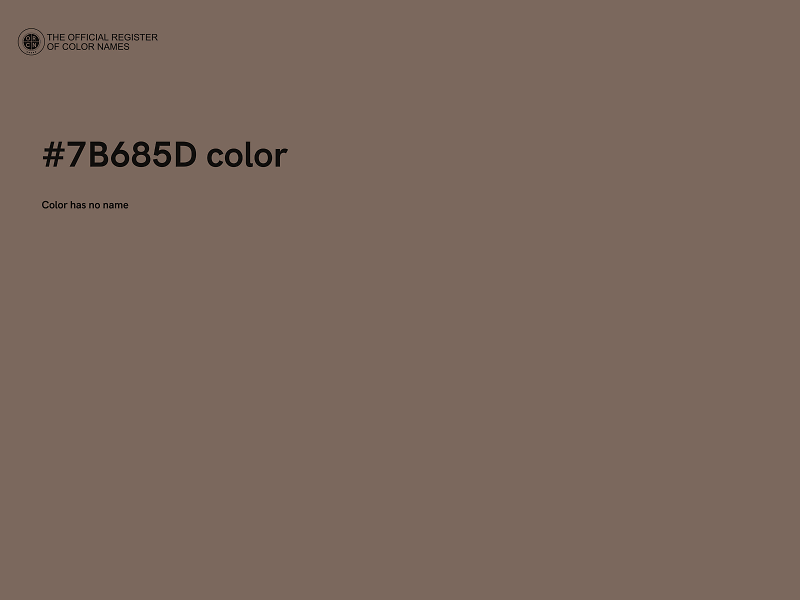 #7B685D color image